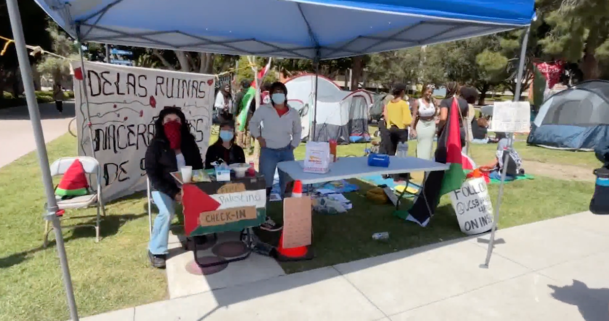 UCSB students gather for pro-Palestine rally